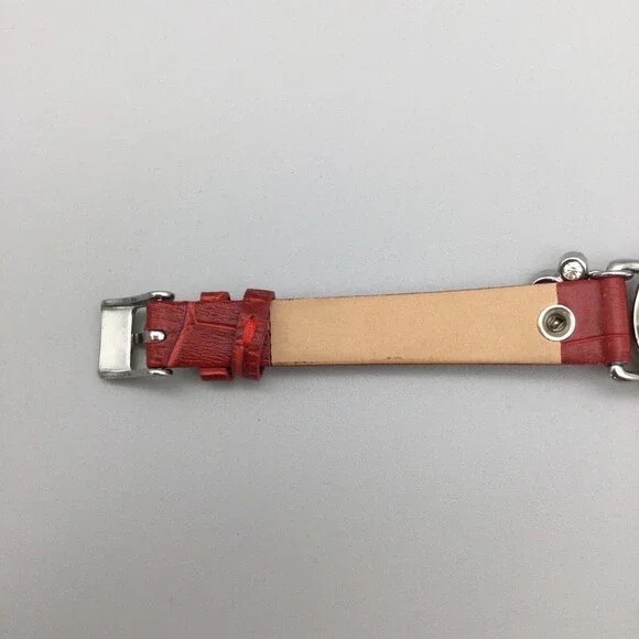 Disney Watch Women Mickey Mouse 22mm Silver Tone Leather Band Charm New Battery - Picture 11 of 15